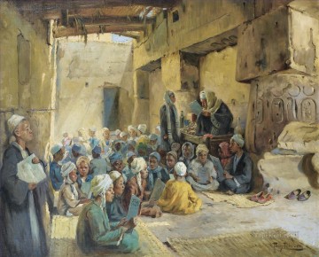  bind Painting - ECOLE CORANIQUE by ANTON BINDER Islamic